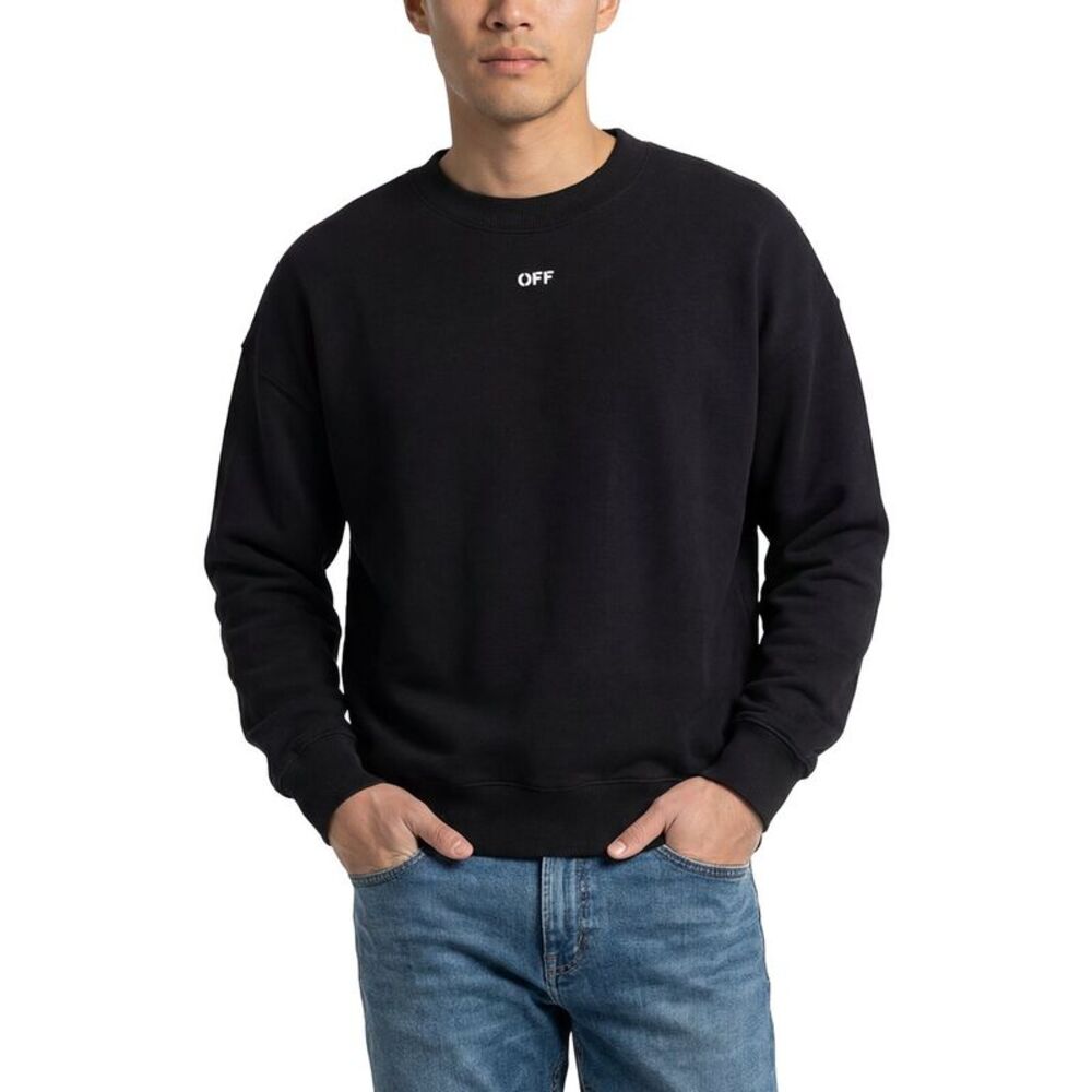 Off-White™ Mens  Virgil Dotted Arrow Crewneck Sweatshirt, Black